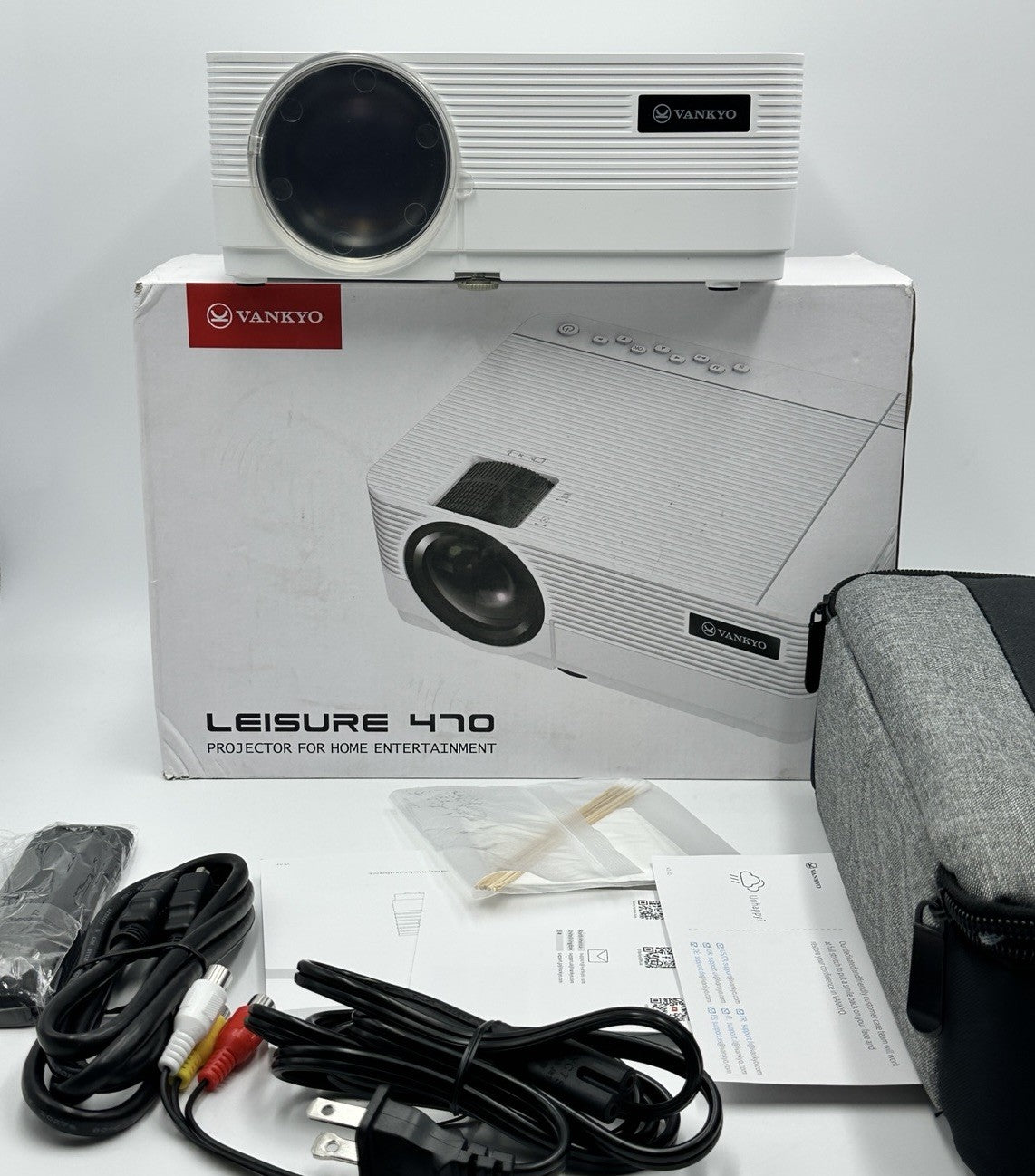 Vankyo Leisure 470 Wireless Mini Projector (HD 1080P Supported) - White