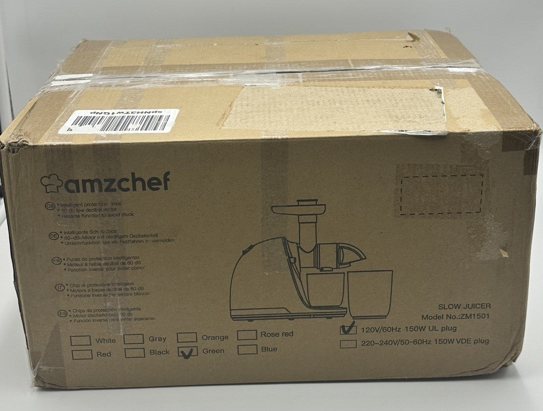 Slow Juicer, AMZCHEF Masticating Juicers Machines with Reverse Function