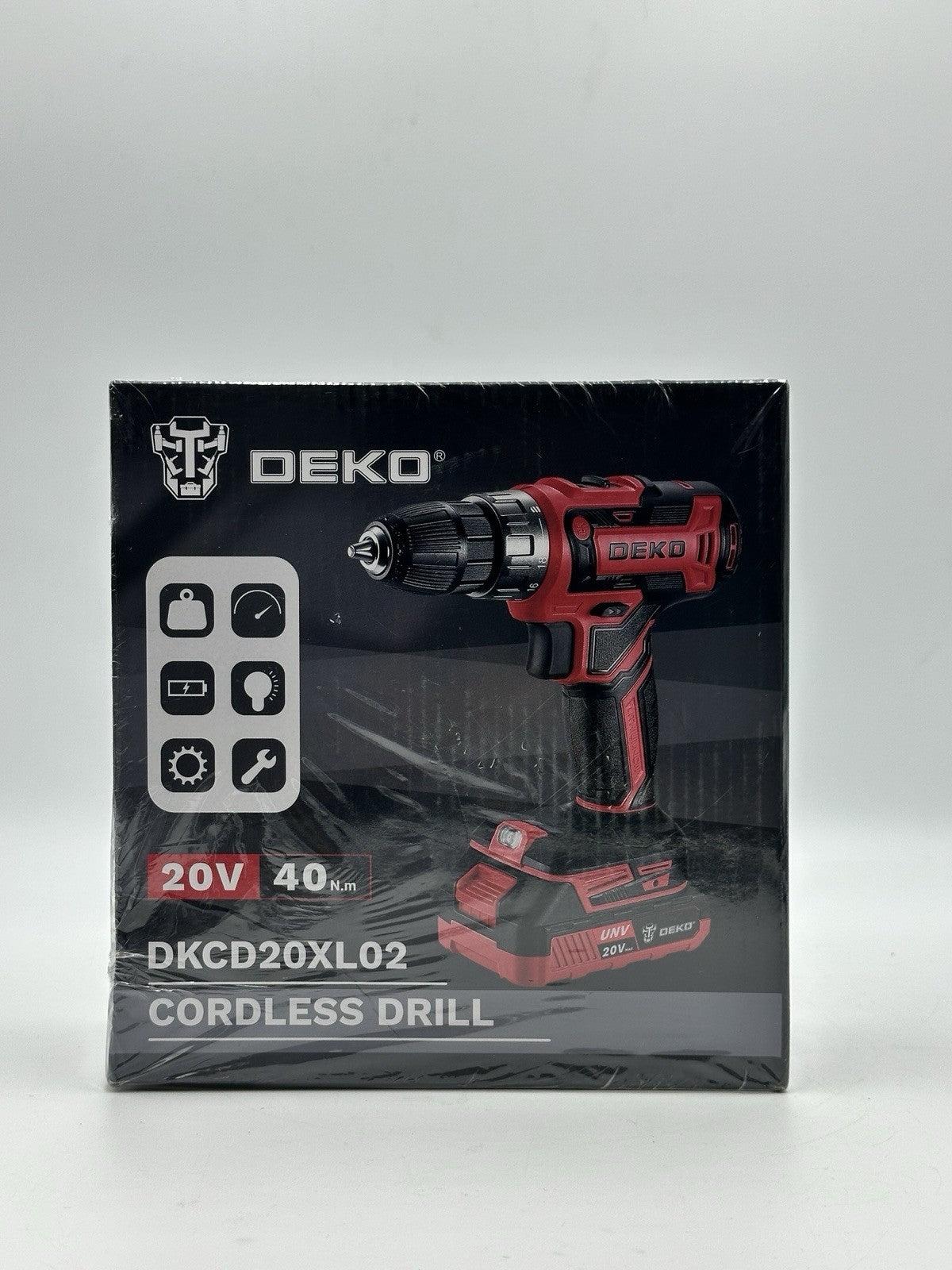 DEKO PRO 20V Cordless Drill Set DKCD20XL02G (TDY027119) Red