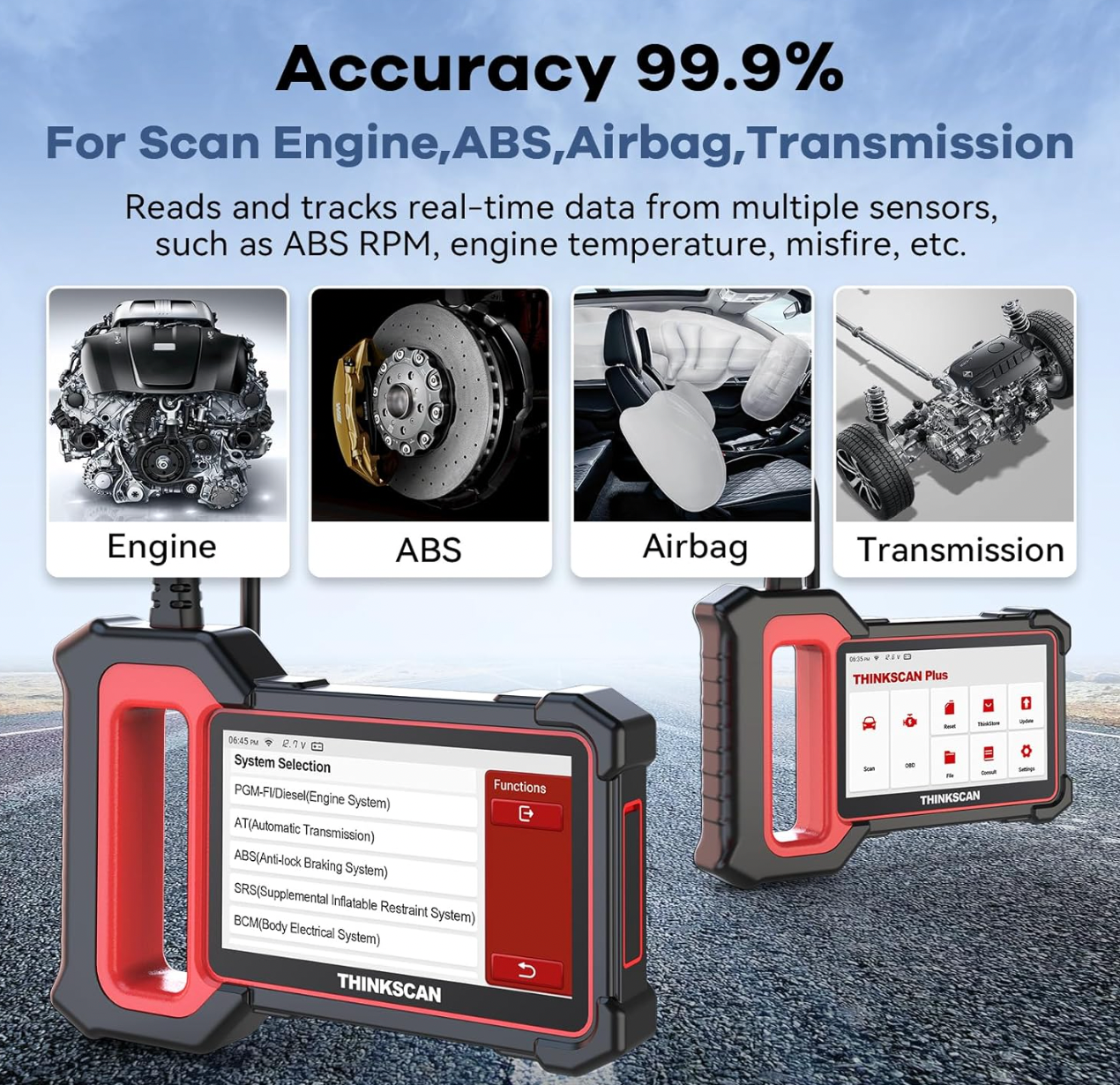 THINKCAR OBD2 Scanner Thinkscan Plus S5 Code Reader Scan Tool