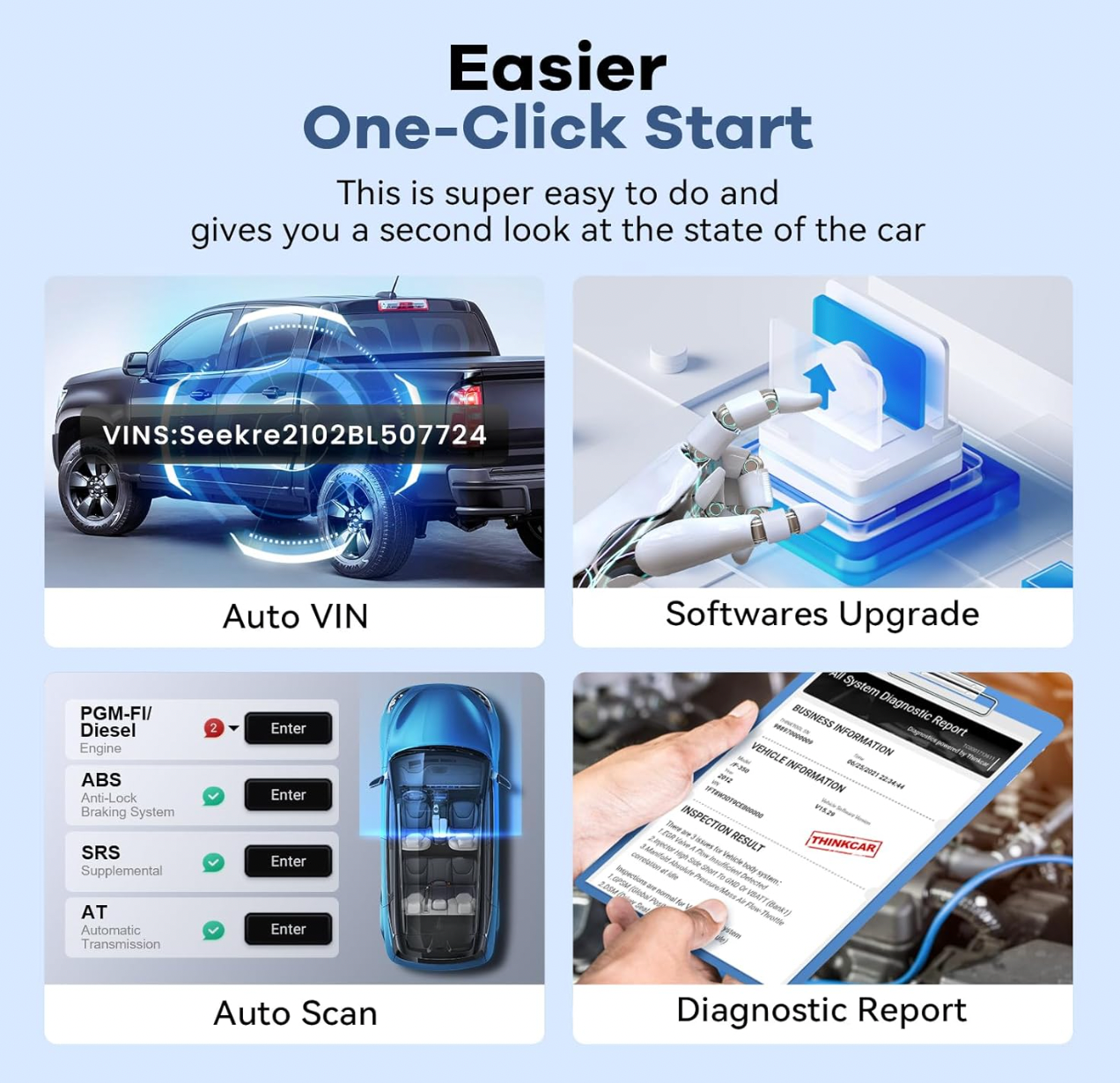 THINKCAR OBD2 Scanner Thinkscan Plus S5 Code Reader Scan Tool