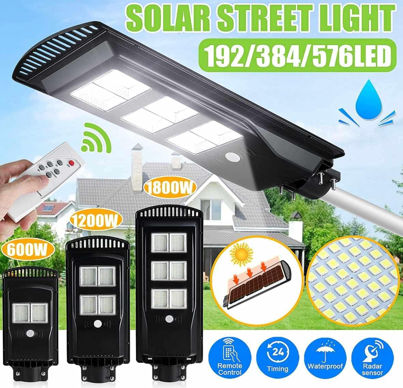 Solar Panel Lamp Street Lamps IP65 (1200w)