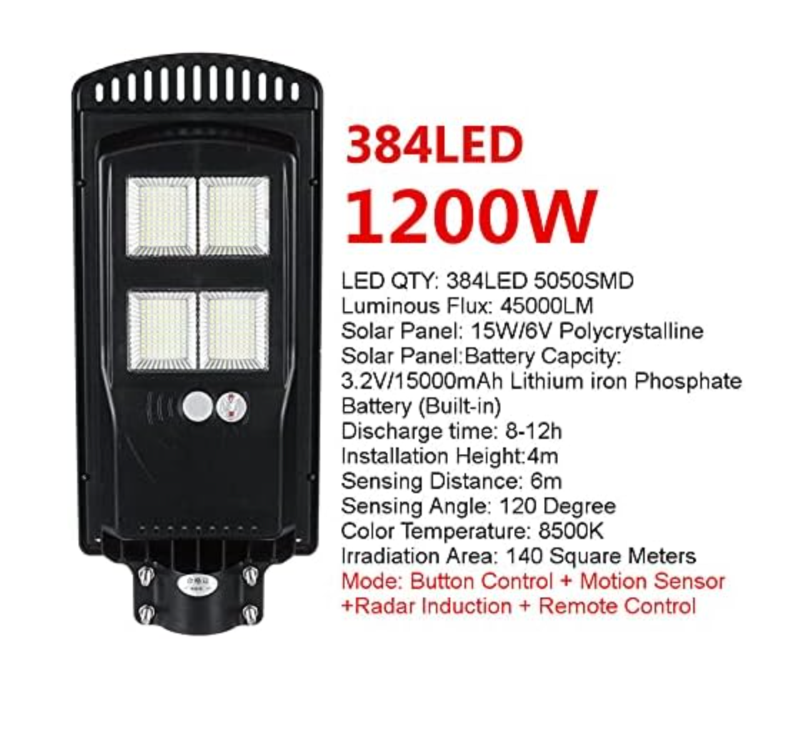 Solar Panel Lamp Street Lamps IP65 (1200w)