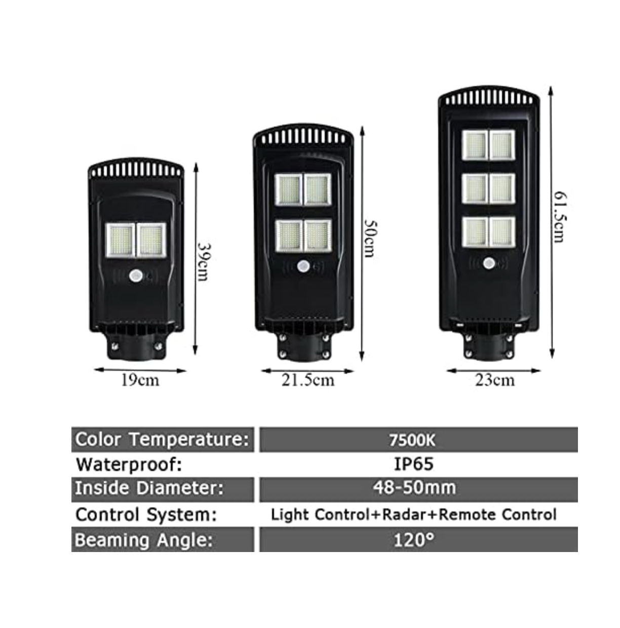 Solar Panel Lamp Street Lamps IP65 (1200w)