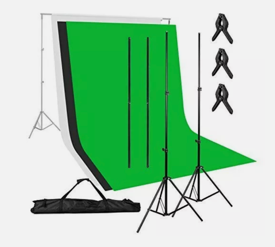 Amzdeal Photo Backdrop Stand Kits 10ft x 6.6ft Adjustable Photography