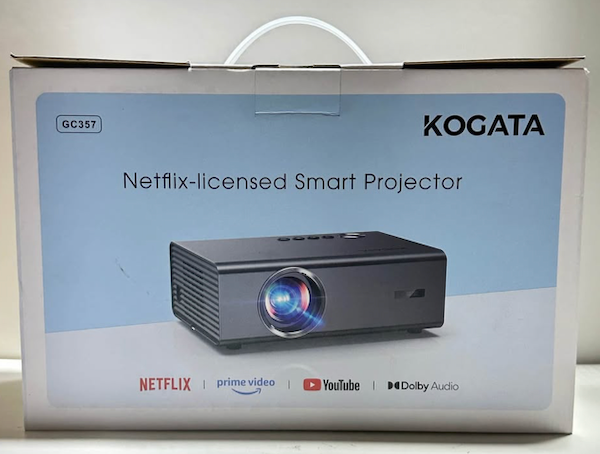 Kogata Outdoor Projector - Auto Focus 6D Keystone Smart Projector for Home Theater Native 1080P (Brand New)