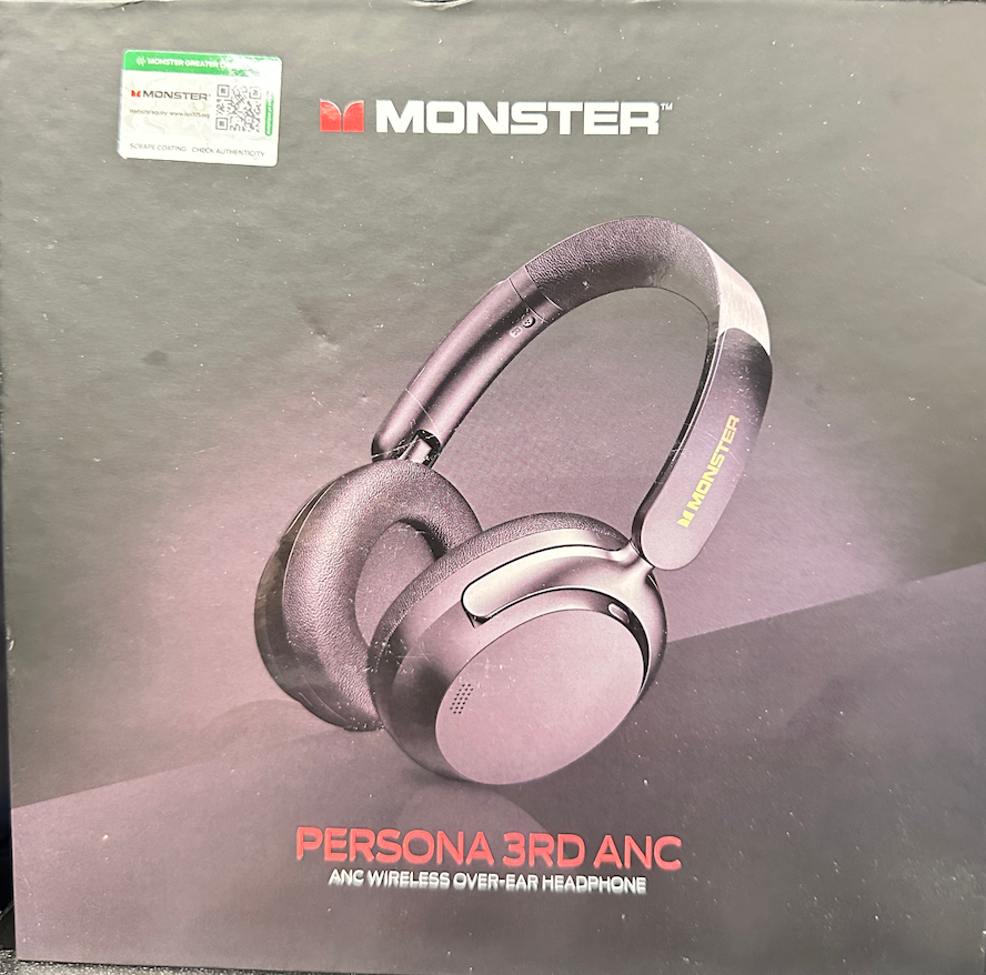 Monster Persona 3rd ANC Bluetooth Headphones Black & Gold (Brand New)