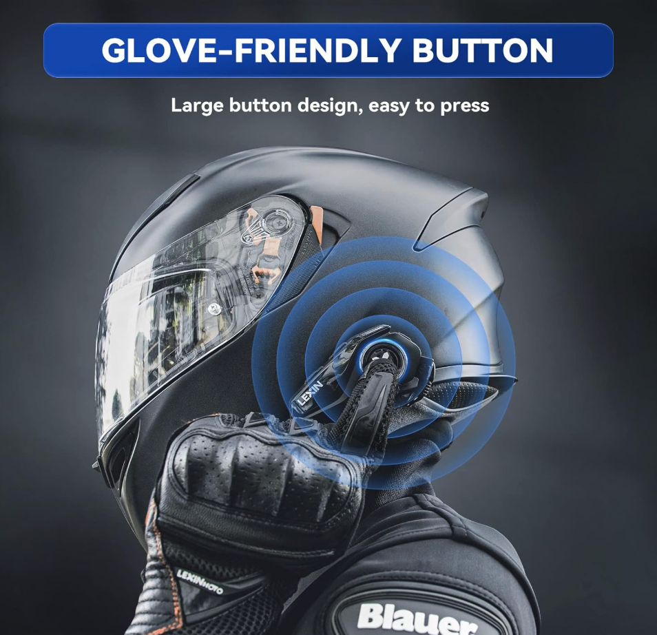 LEXIN G2P Motorcycle Helmet Communication Systems, 1 Pack