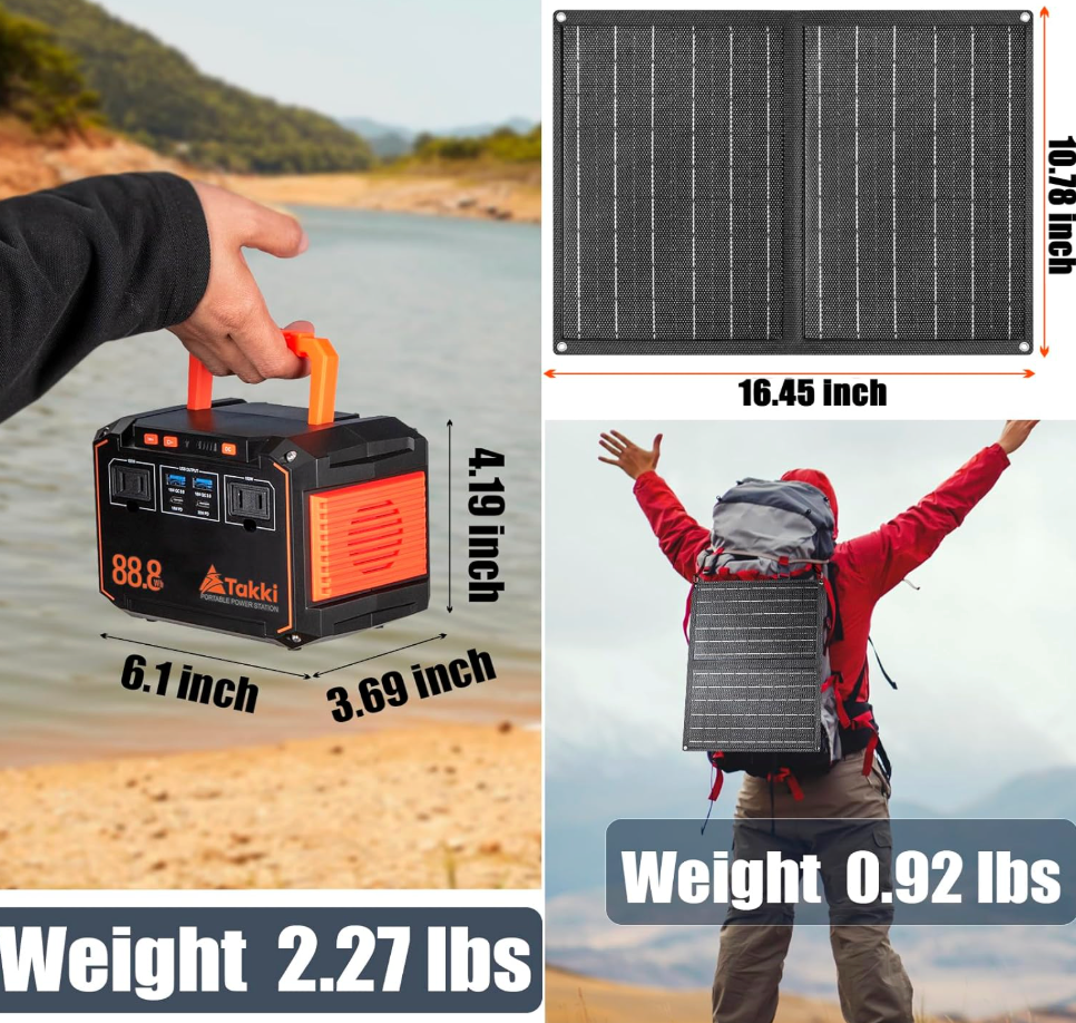 Takki 150W Peak Solar Generator with 21W Solar Panel (Brand New)