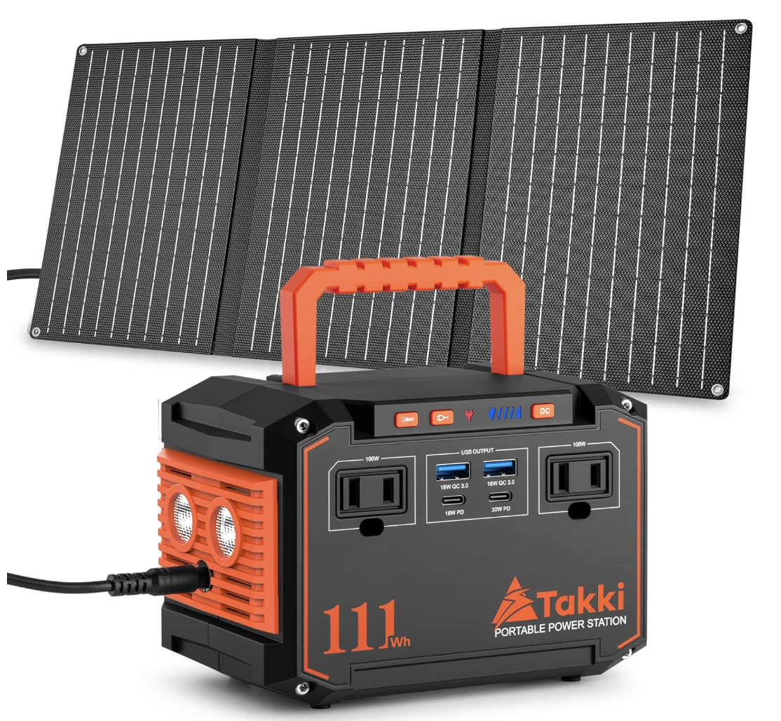 Takki 150W Peak Solar Generator with 30W Solar Panel (Brand New)