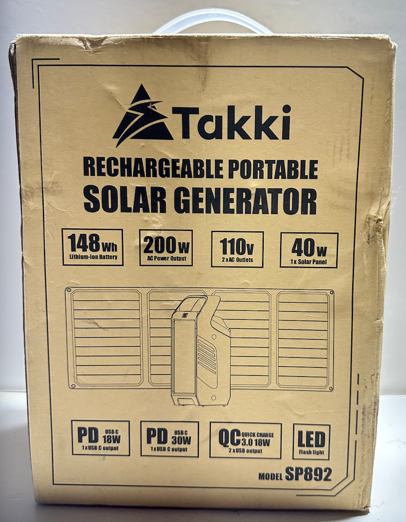 Takki 300W Peak Solar Generator 148Wh with 40W Solar Panel (Brand New)