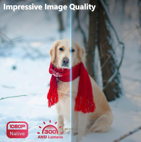 VIMGO P10 Smart Projector - Support 4K, Native 1080P HD