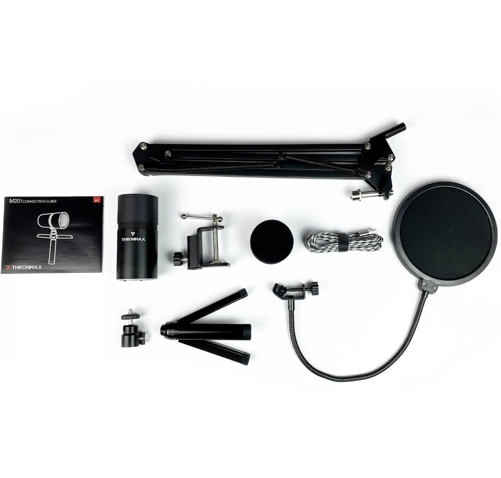 THRONMAX M20 USB Microphone Kit 96KHZ/24BIT Plug & Play Podcast Condenser Microphone