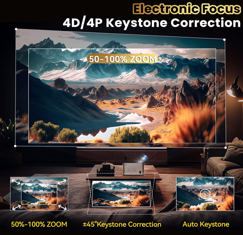 Native 1080P 4K Full HD Projector