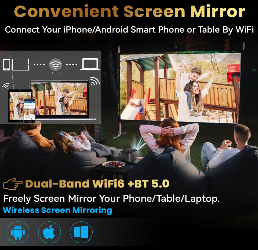 Native 1080P 4K Full HD Projector