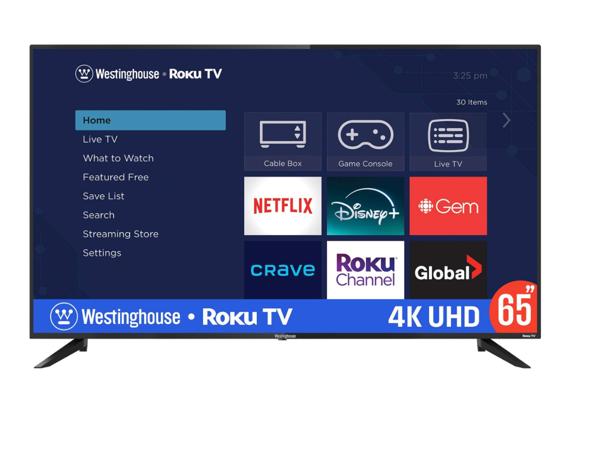 Westinghouse 65-in 4K UHD Smart Roku TV (Brand New Sealed)