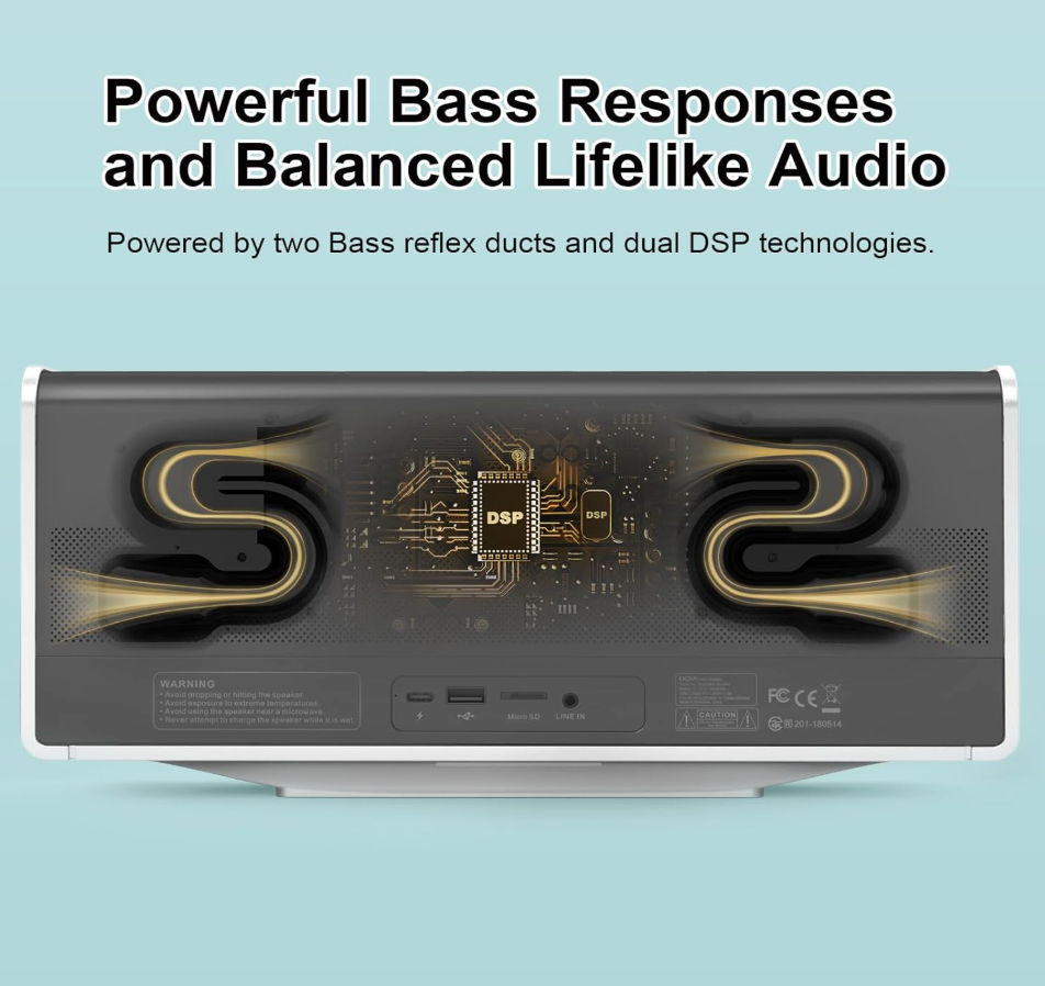 DOSS SoundBox Ultra Bluetooth Speaker with 2.1 Sound Channel Audio