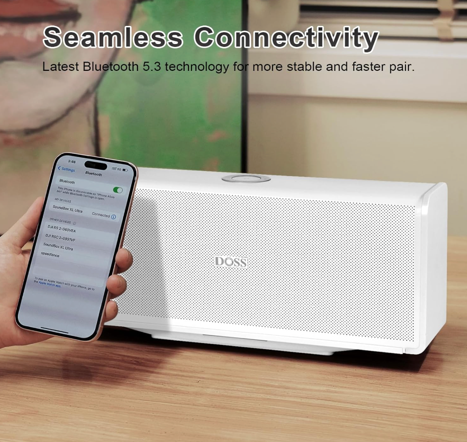 DOSS SoundBox Ultra Bluetooth Speaker with 2.1 Sound Channel Audio