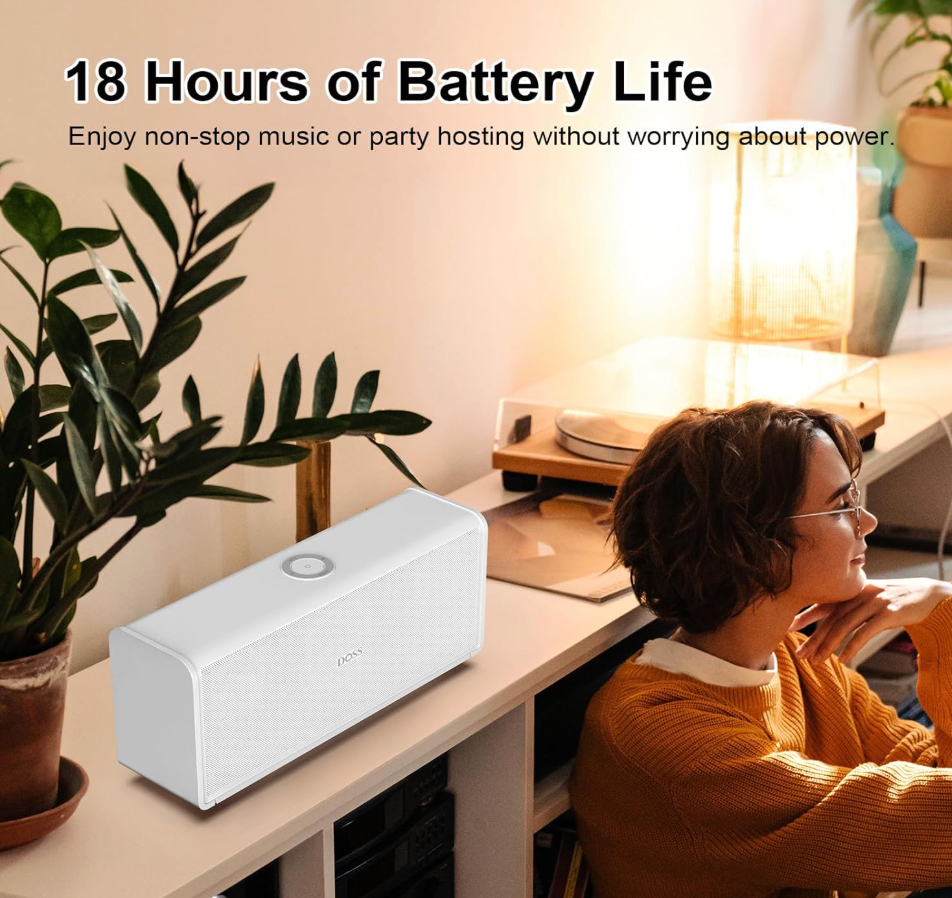 DOSS SoundBox Ultra Bluetooth Speaker with 2.1 Sound Channel Audio