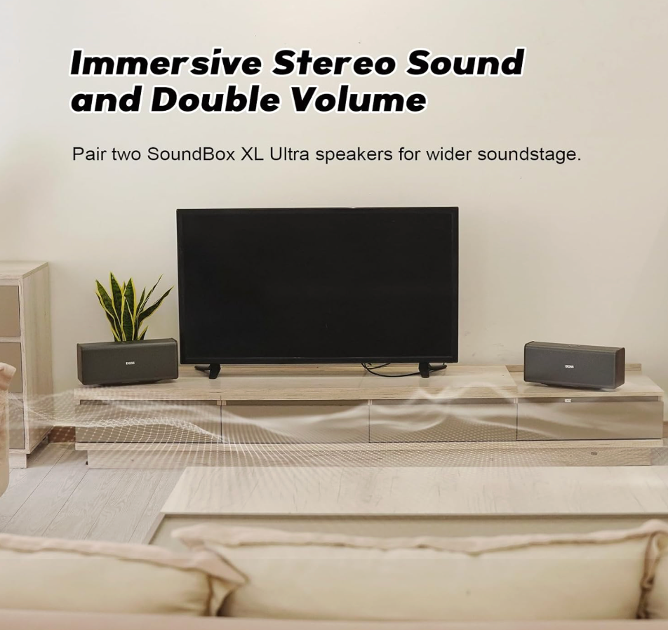 DOSS SoundBox Ultra Bluetooth Speaker with 2.1 Sound Channel Audio