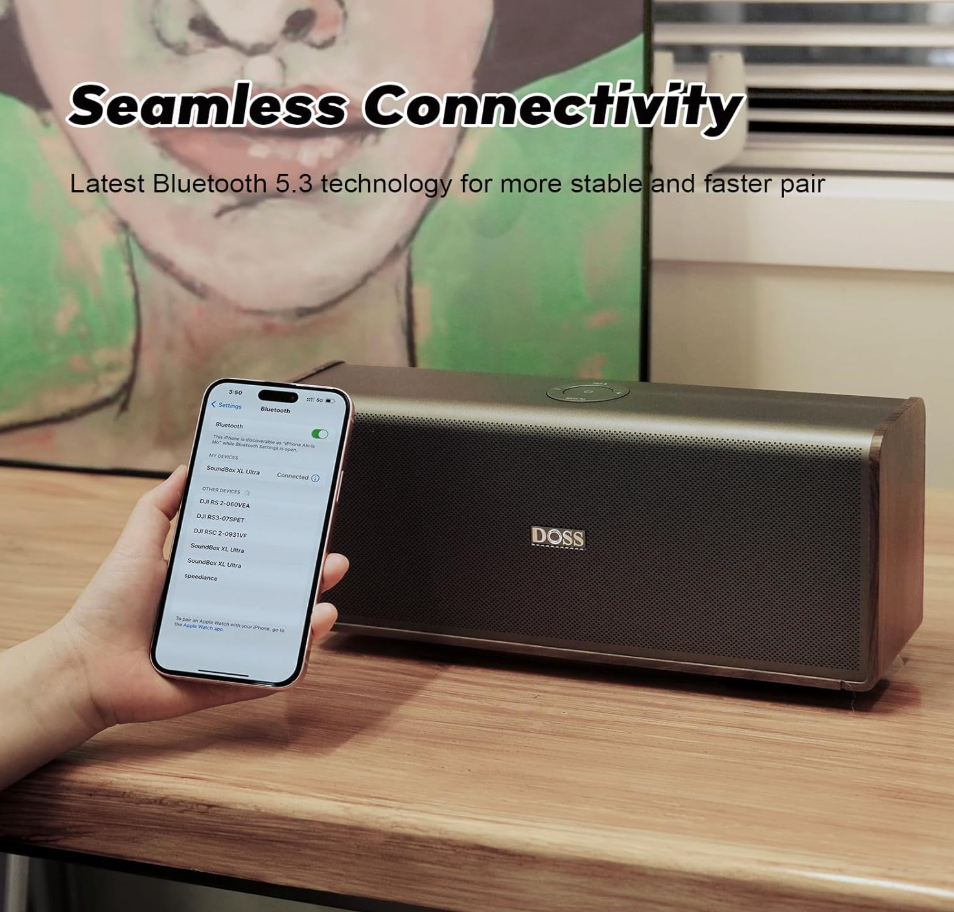 DOSS SoundBox Ultra Bluetooth Speaker with 2.1 Sound Channel Audio