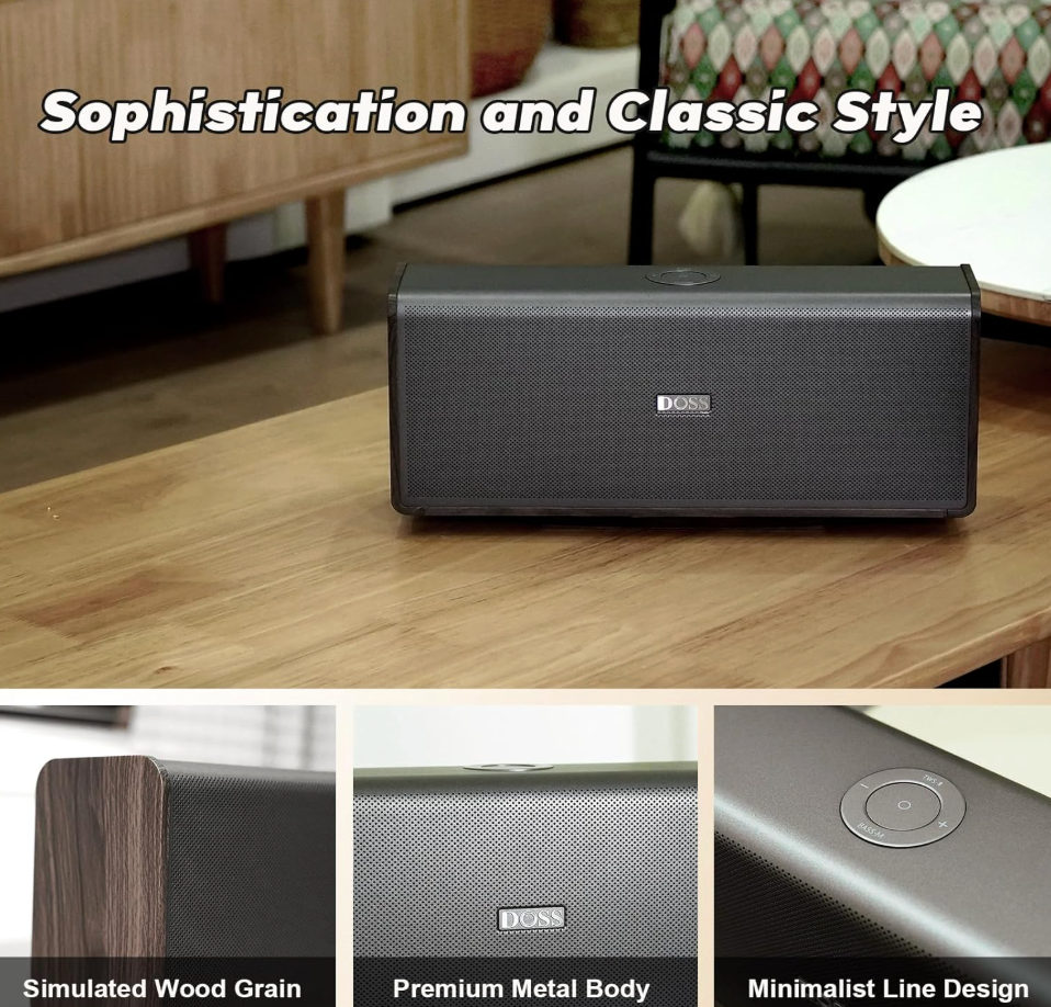 DOSS SoundBox Ultra Bluetooth Speaker with 2.1 Sound Channel Audio