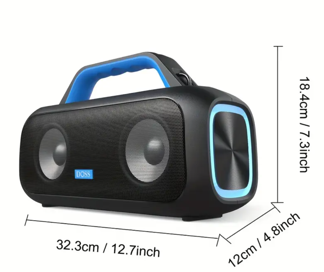 DOSS 60W Portable Speaker | Wireless 5.3 With Stereo Sound