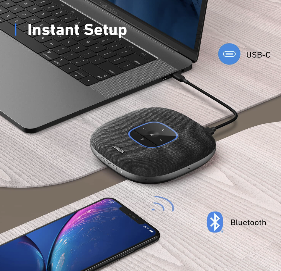 Anker Power Conf S3 Bluetooth Speakerphone with 6 Mics
