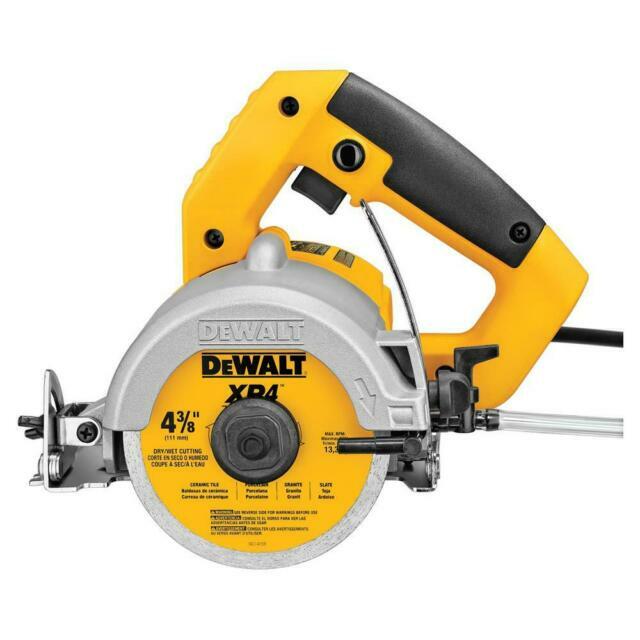 DeWALT DWC860W HD 4-3/8'' 10.8 Amp Wet Dry Tile Stone Masonry Saw No Blades