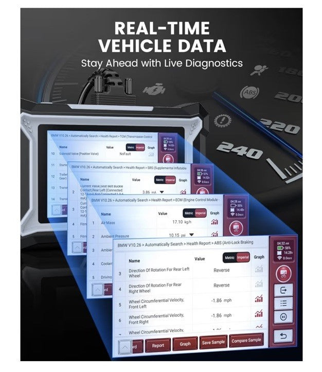 ANCEL DS100 OBD Scanner Car Diagnostic Tool ABS EPB SAS Oil Reset Code Reader