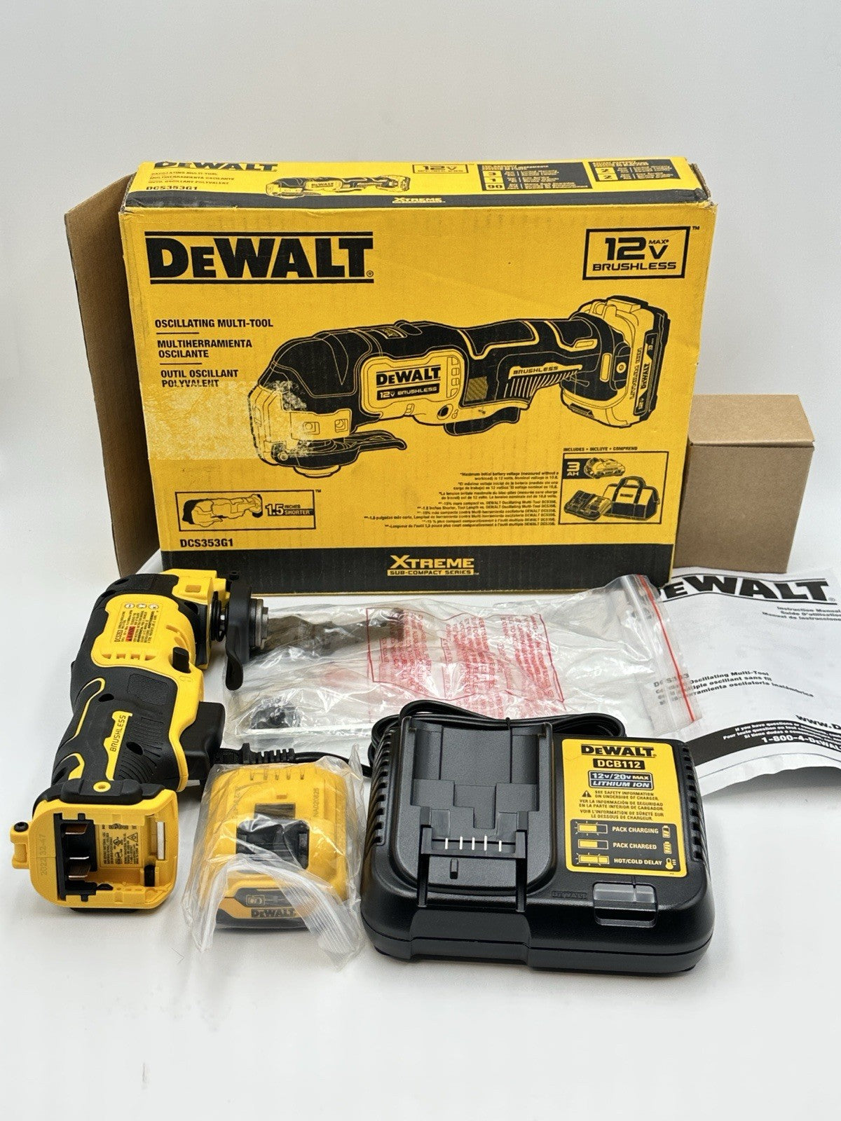 DEWALT DCS356C1R 20V MAX Oscillating Multi-Tool (1.5 Ah) New Open Box