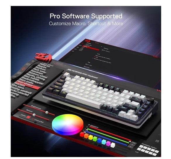 Redragon UCAL PRO (K673) 75% Wireless Gasket RGB Gaming Keyboard-Red Switch