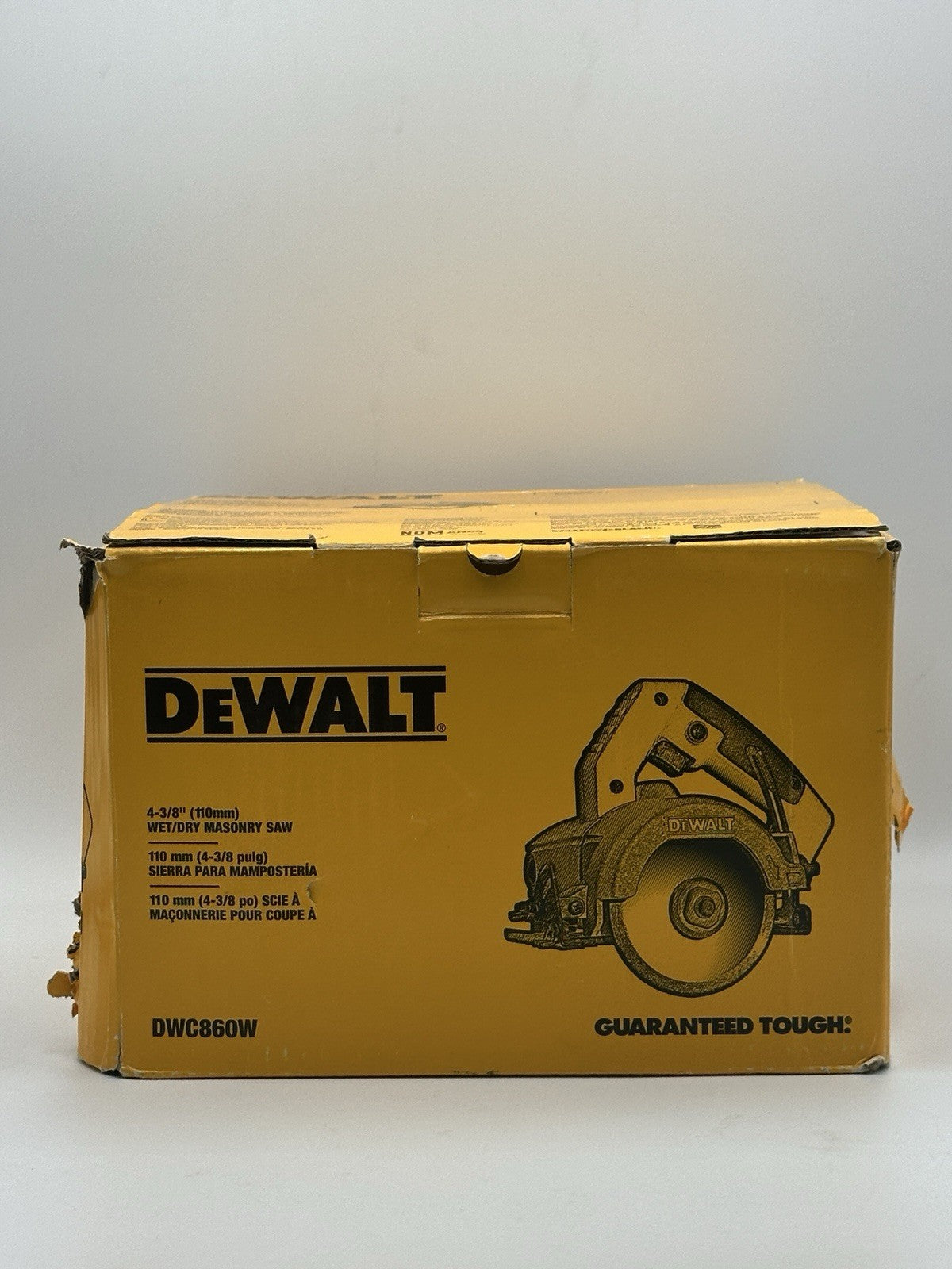 DeWALT DWC860W HD 4-3/8'' 10.8 Amp Wet Dry Tile Stone Masonry Saw No Blades