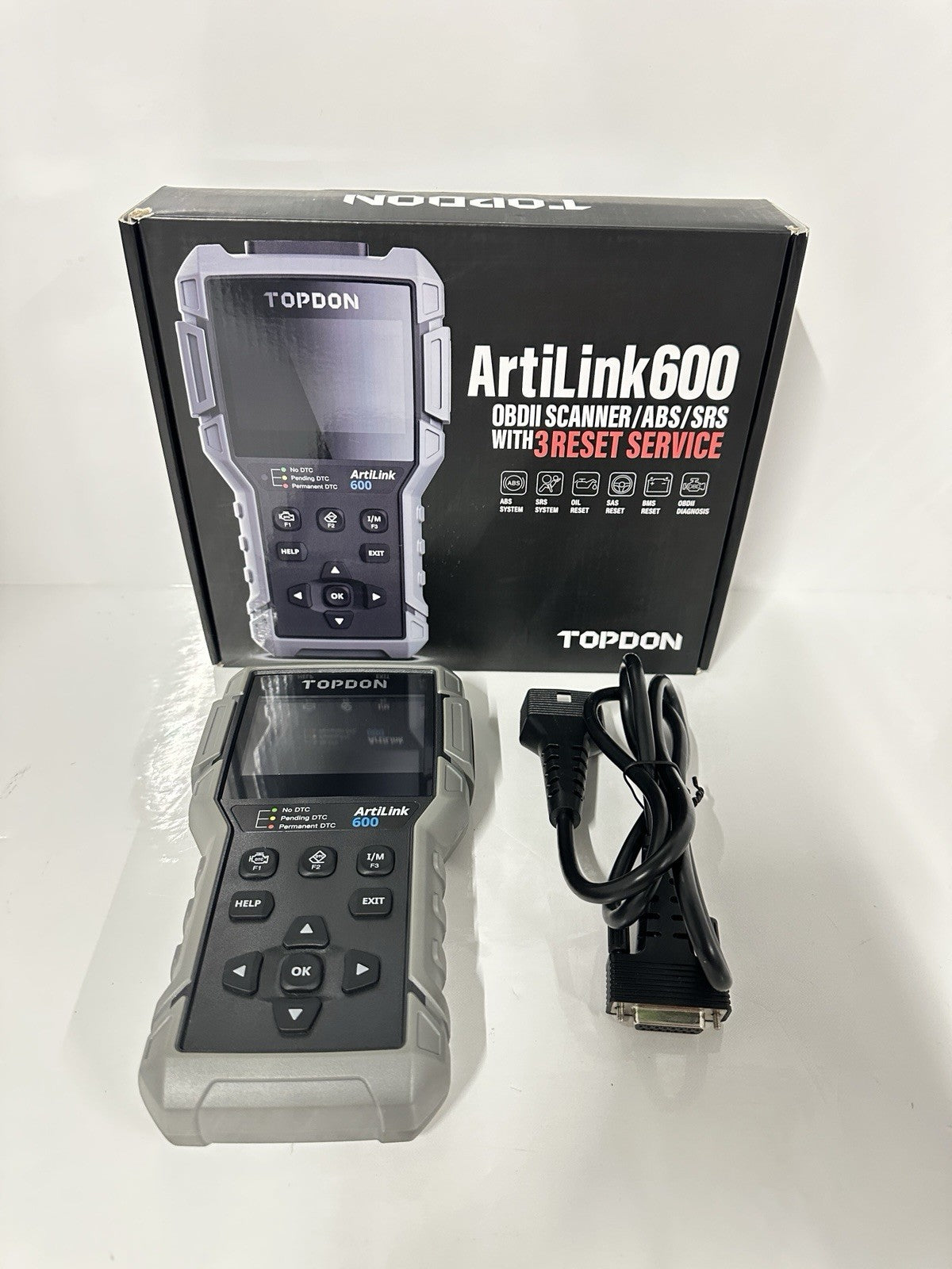 TOPDON ARTILINK600 OBDII SCANNER ABS SRS WITH 3 RESET SERVICE