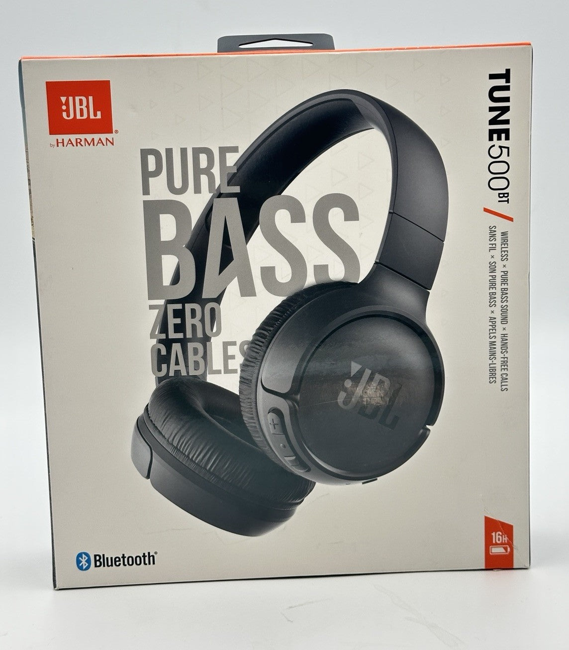 JBL Tune 500BT Bluetooth On-Ear Headphones - Black