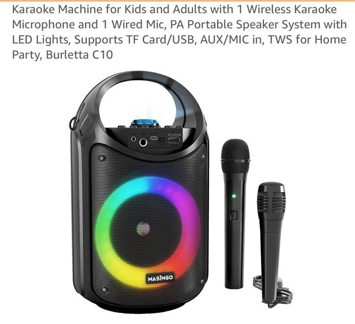 MASINGO KAROKE MACHINE BURLETTA C10 -BLACK