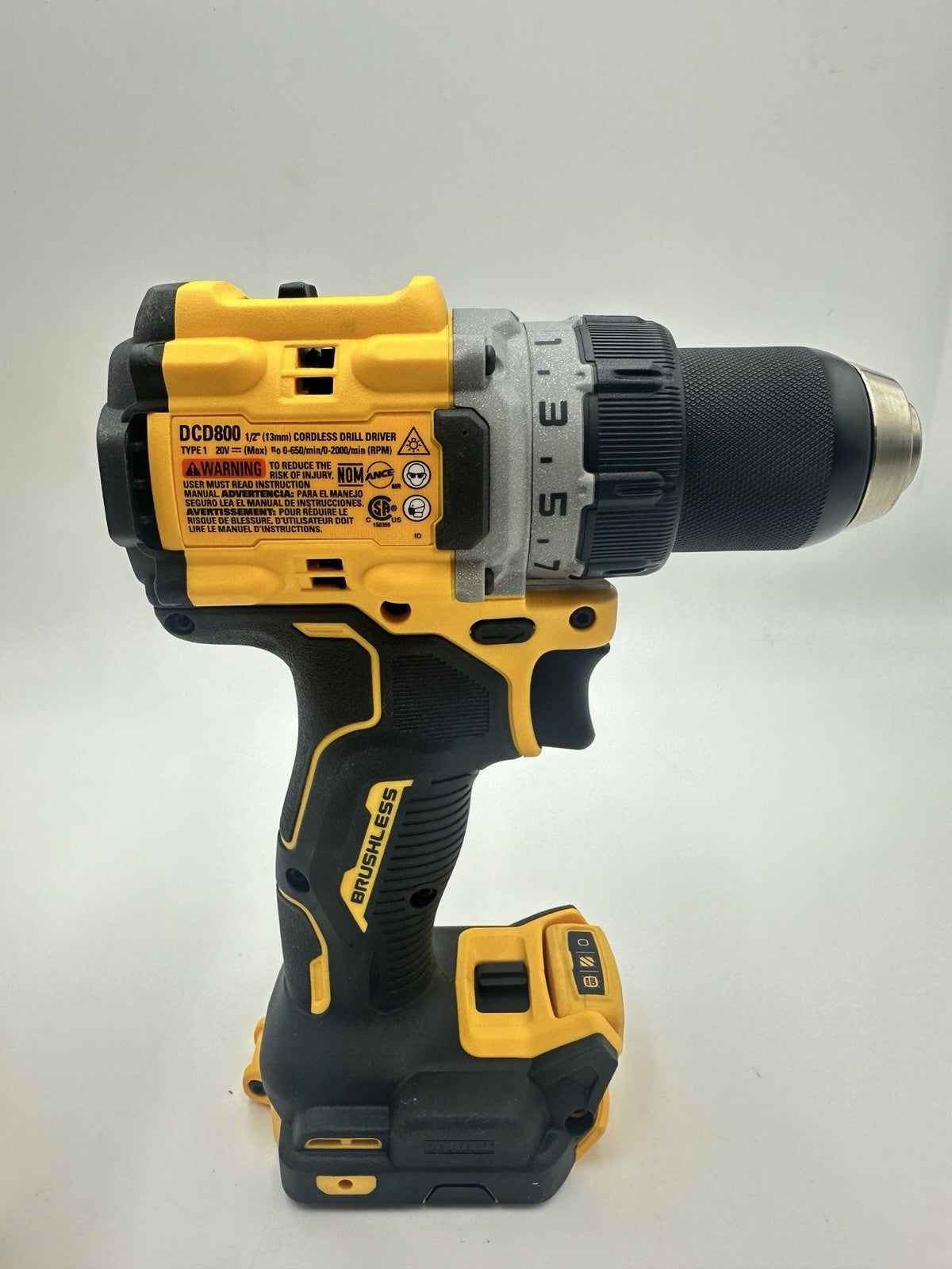 DEWALT DCD800B 20V MAX XR Brushless Li-Ion 1/2" Cordless Drill/Driver (Tool...