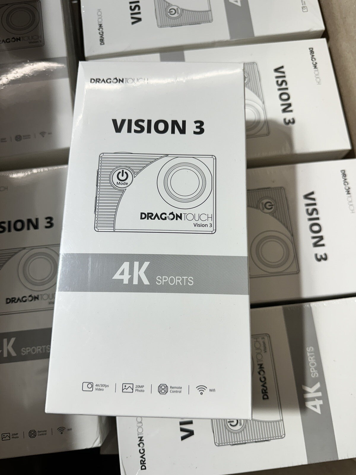 Dragon Touch Vision 3 Pro Black 4K Ultra HD Sports Waterproof Action Camera