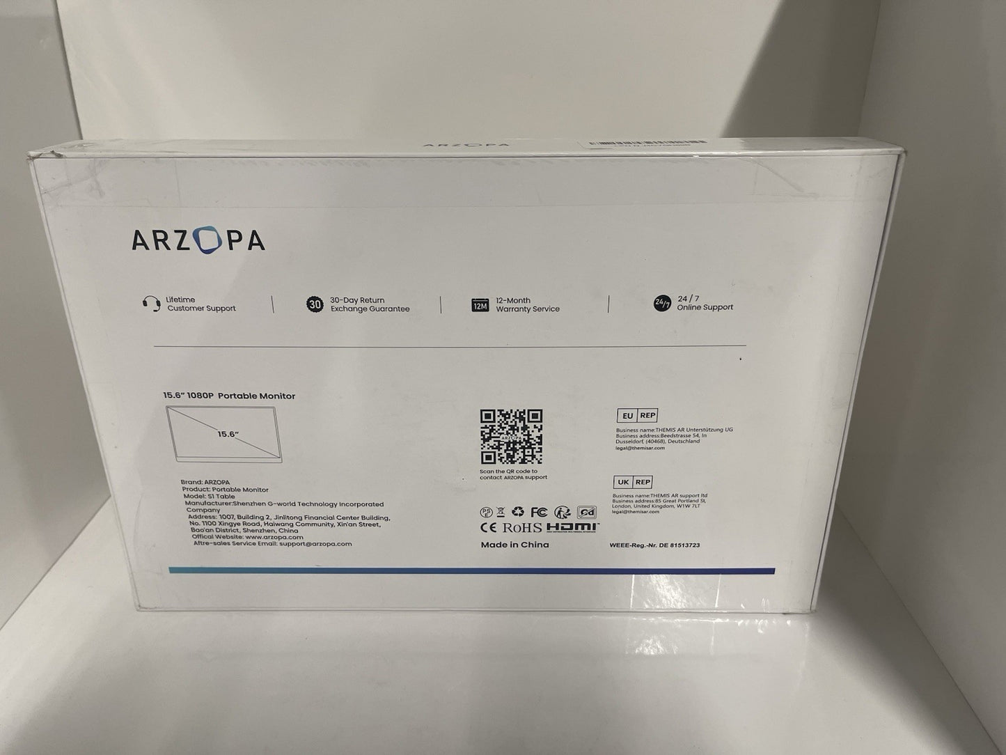 ARZOPA A1 15.6" FHD 1080P Portable Monitor