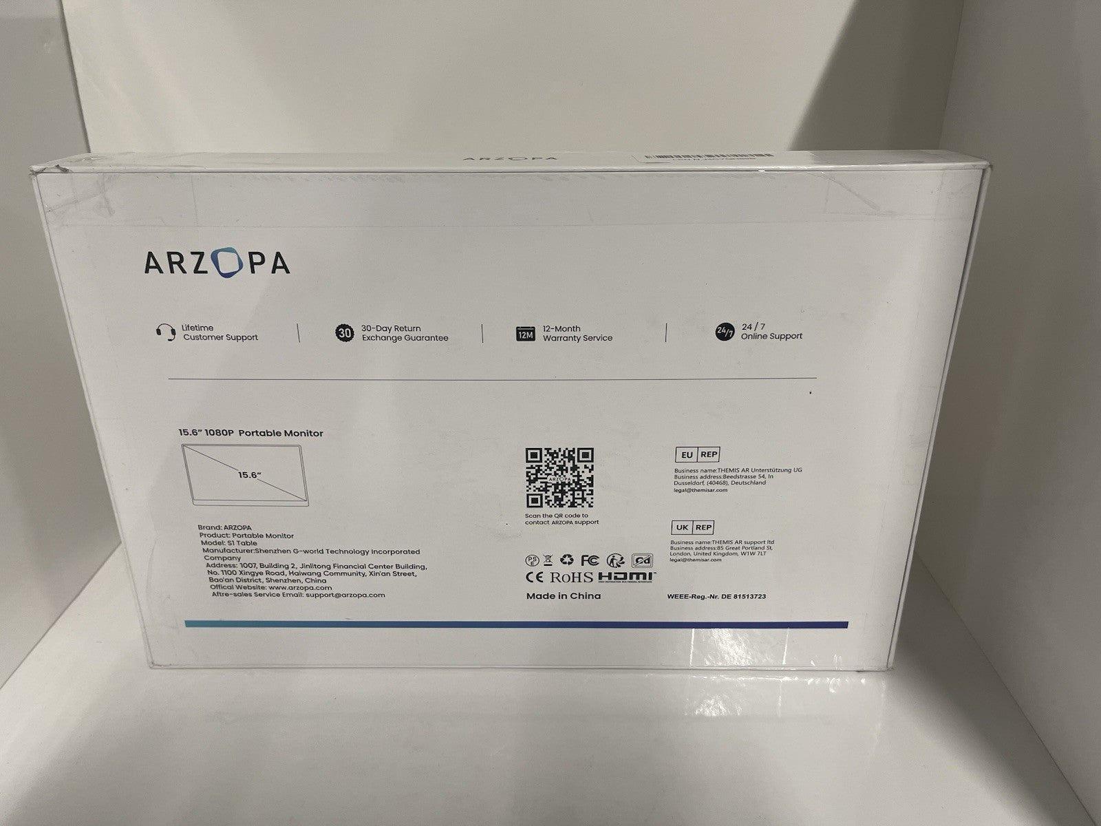 ARZOPA A1 15.6" FHD 1080P Portable Monitor