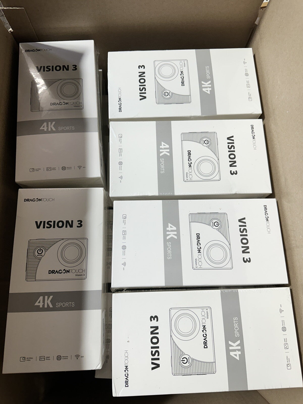 Dragon Touch Vision 3 Pro Black 4K Ultra HD Sports Waterproof Action Camera