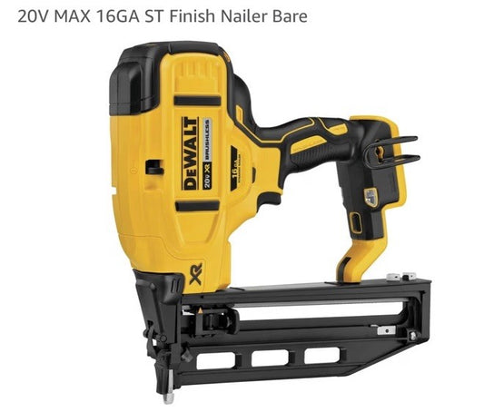 DEWALT DCN662B 20V MAX XR 16 GA Cordless Angled Finish Nailer Used Like New
