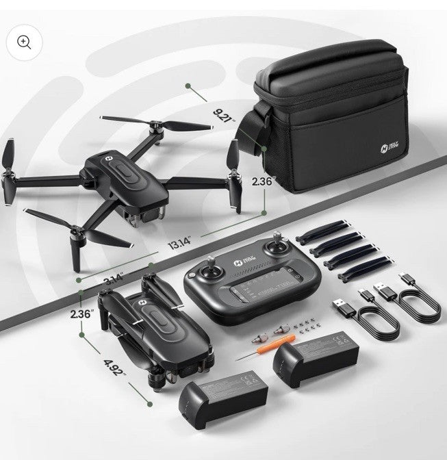 Holy Stone HS175G GPS Drone 4K UHD Camera Brushless Motor Foldable Case EUC