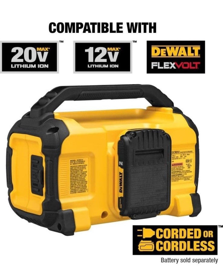 DEWALT DCR010 20-Volt Max Bluetooth Speaker