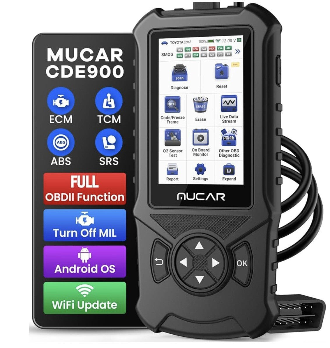 MUCAR CDE900 OBD2 Scanner, Check Engine Code Reader