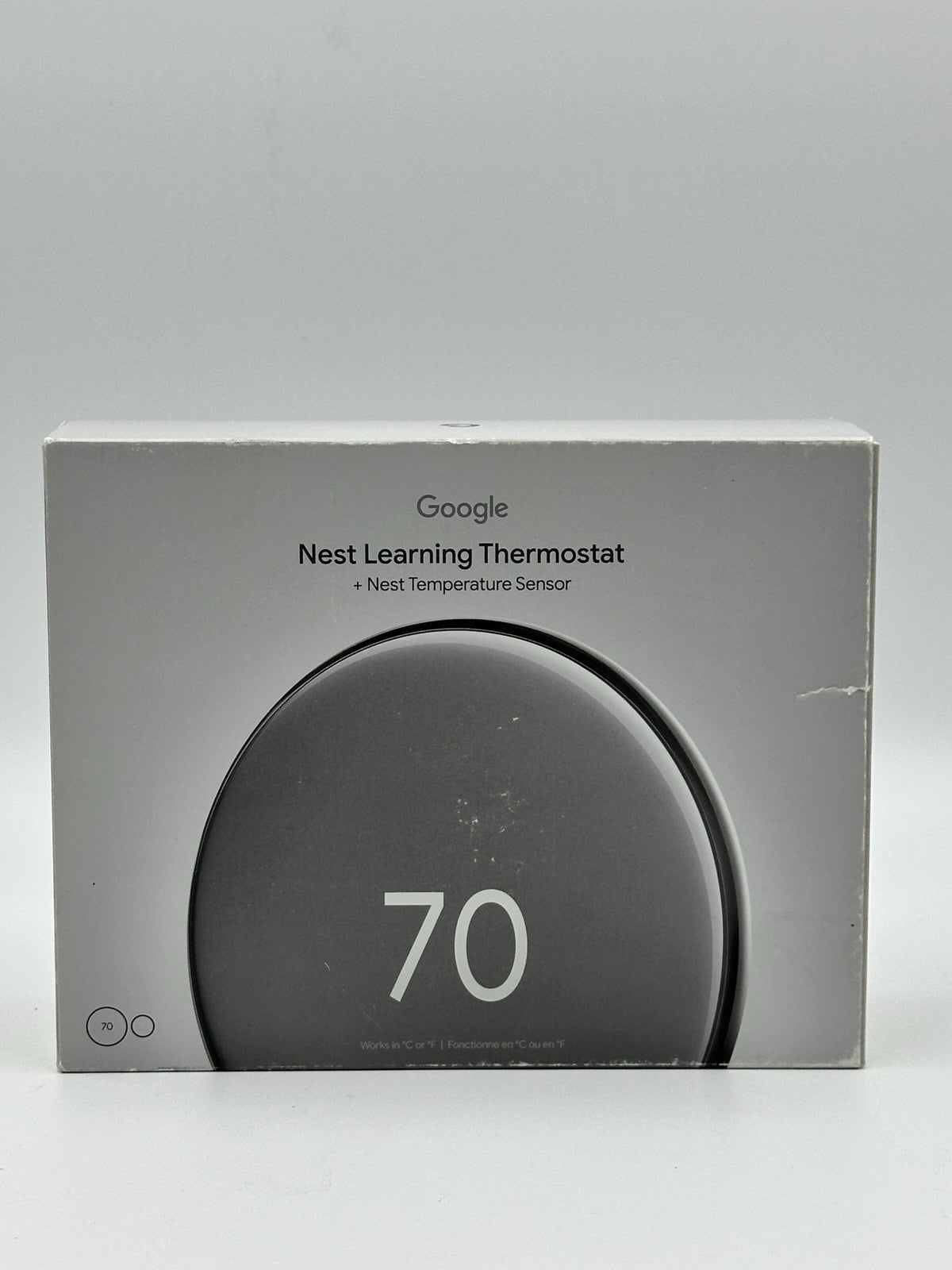 Google Nest Learning Thermostat 4th Gen with Temperature Sensor(grey)