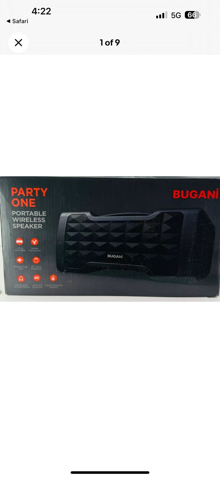 Bugani Party One Portable Wireless Speaker