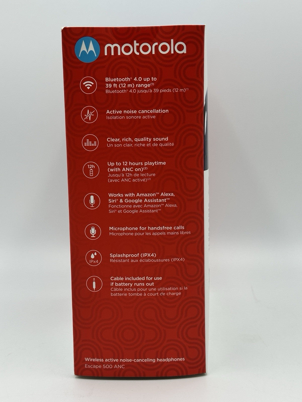 Motorola Escape 500 ANC Wireless Headphones with Active Noise Cancelling - BLK