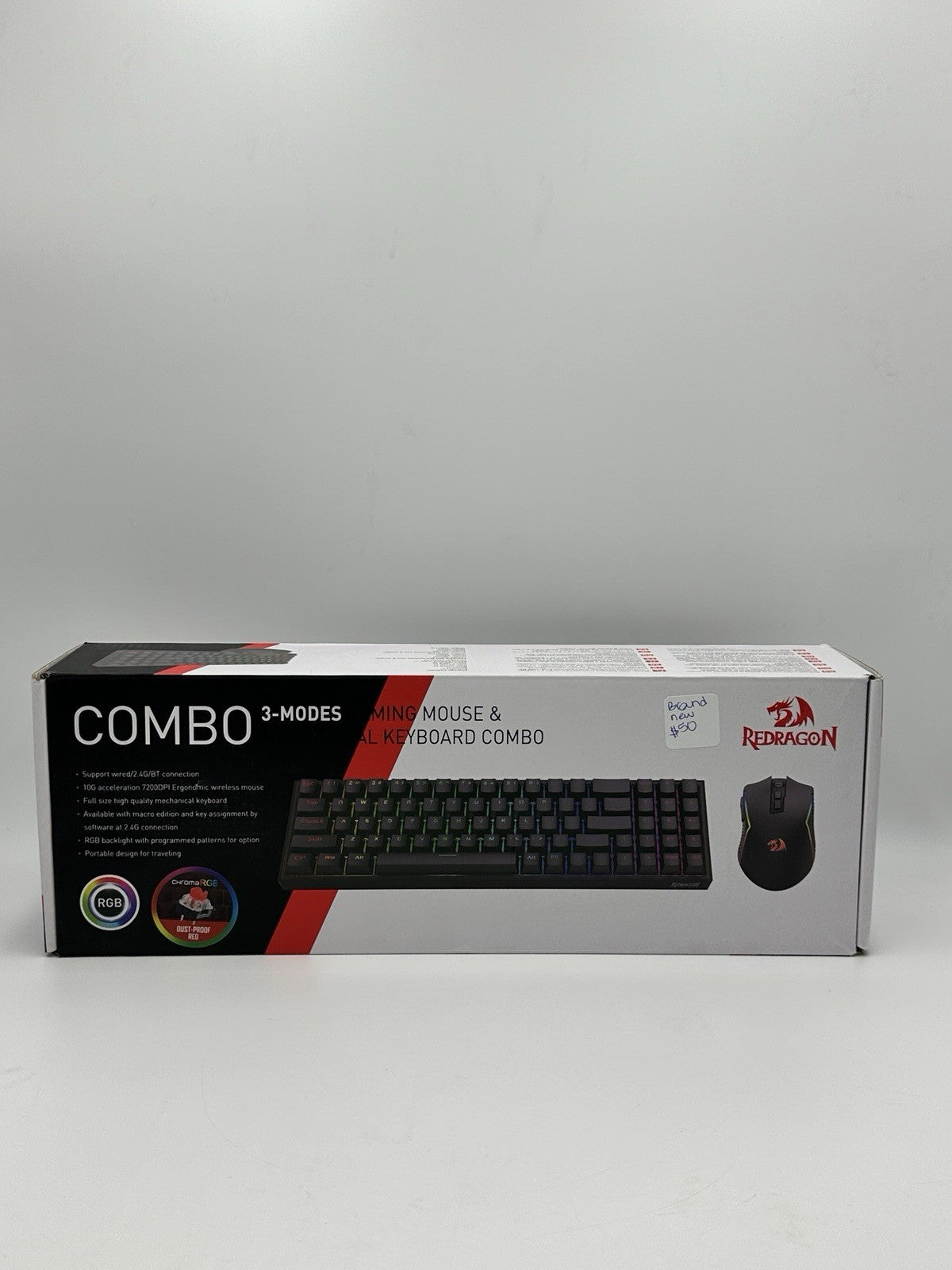 S136 Gaming Keyboard & Mouse Combo, 75% K628 Tri-Mode Wireless RGB Mechanical...