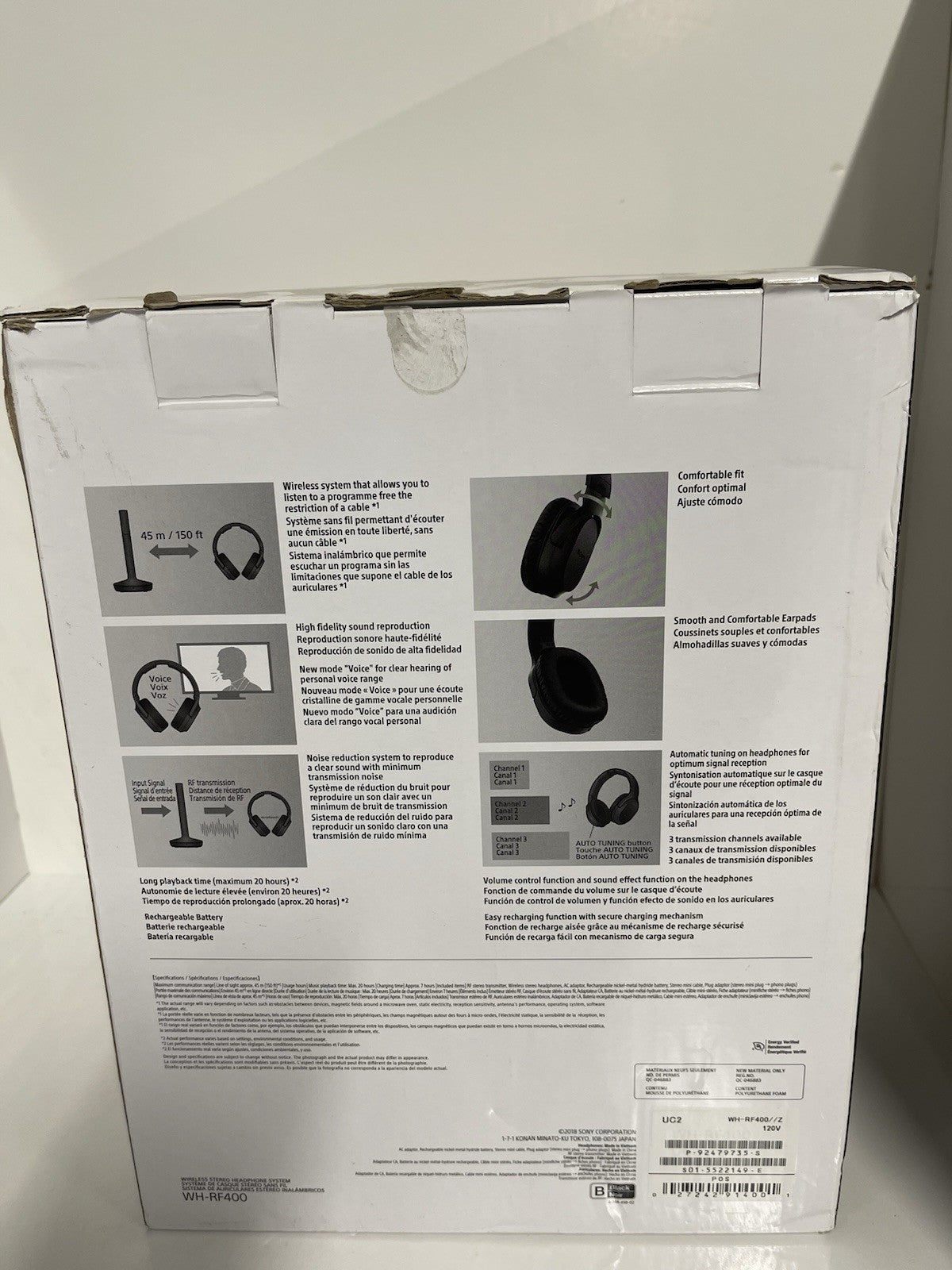 Sony RF400 Wireless Home Theater Headphones - Black